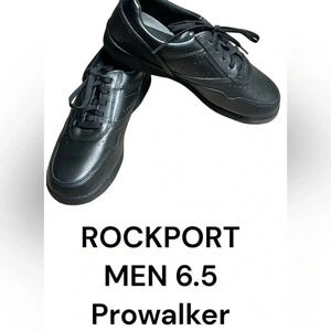 ROCKPORT shoes ,men size 6.5. Black  prowalker Leather shoes,sneaker EC